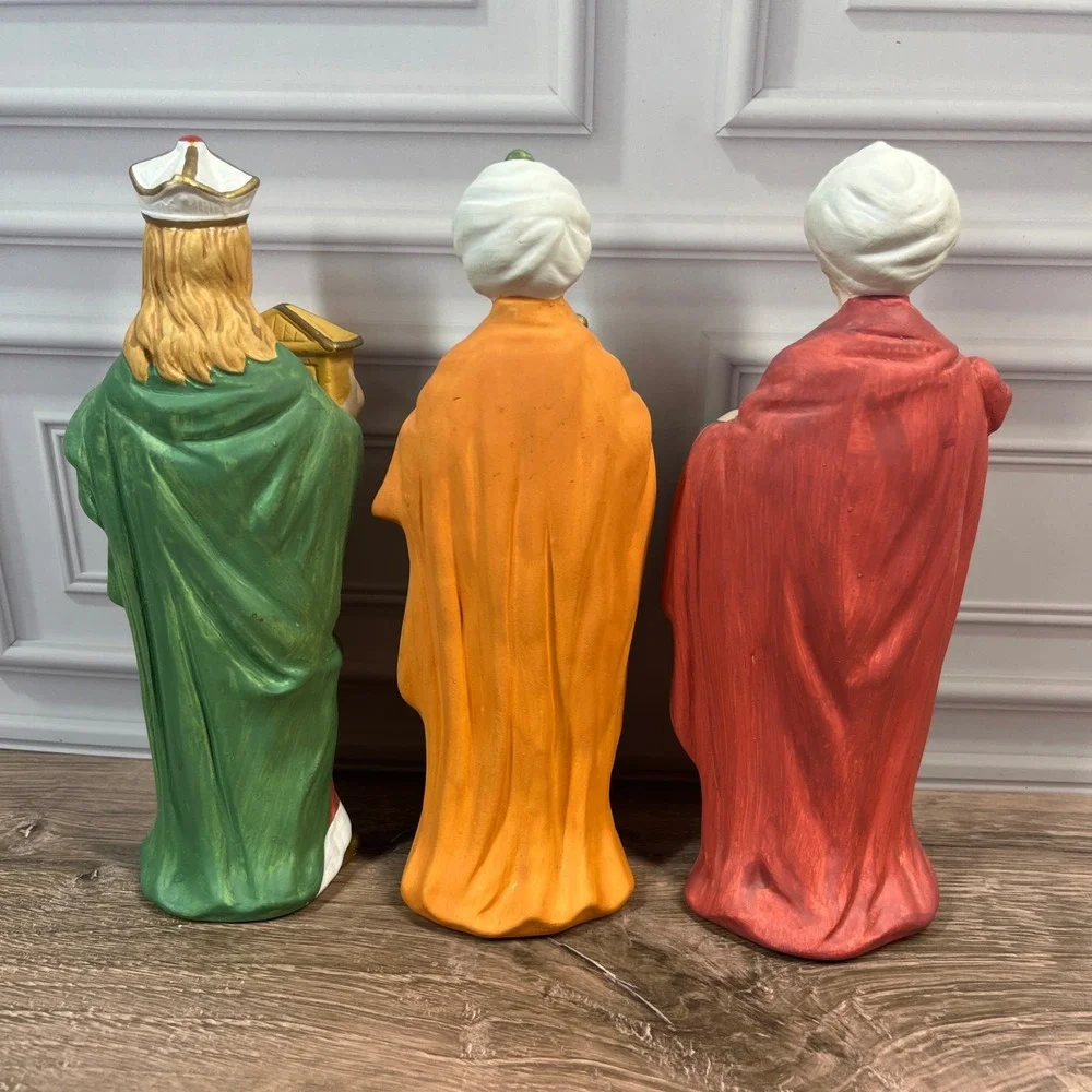 Homco Nativity Wise Men Figurines Multicolor Porcelain 5207 Vintage Set‎ of 3